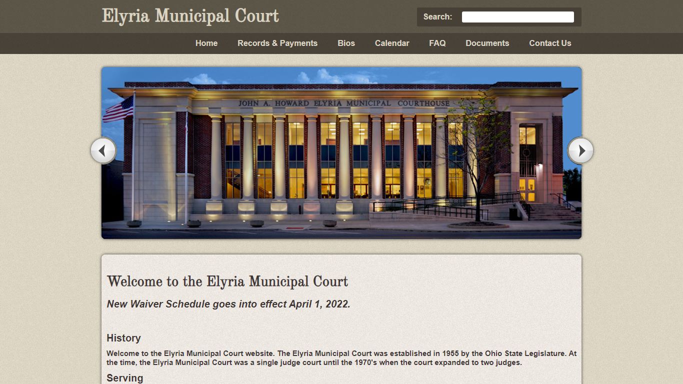 Welcome to the Elyria Municipal Court | Elyria Municipal Courthouse