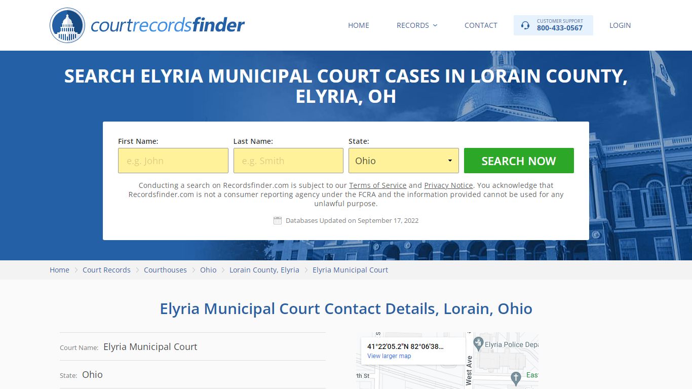 Elyria Municipal Court Case Search - RecordsFinder